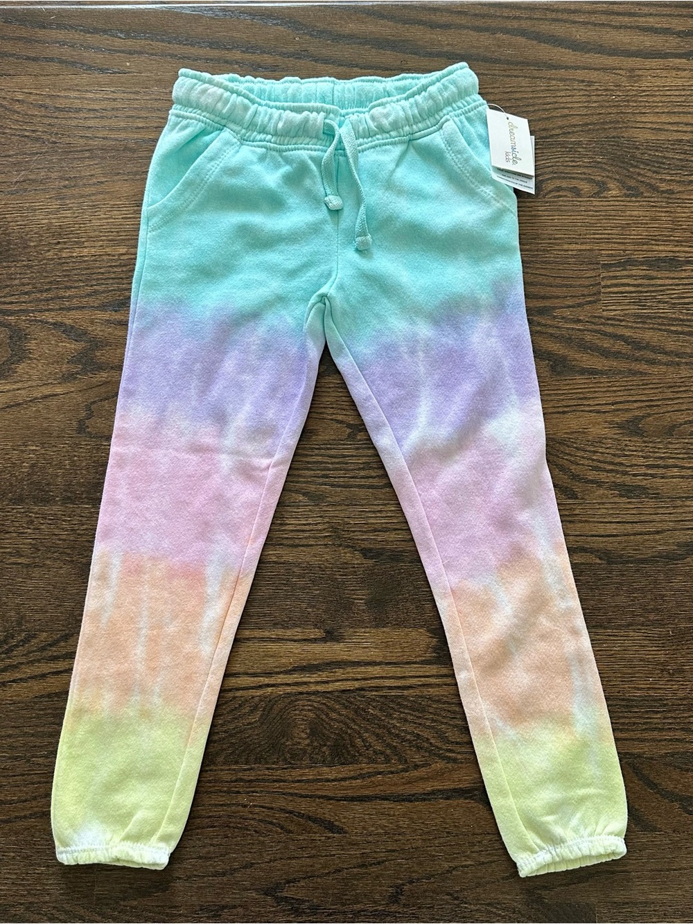 Dreamsicle Kids Tie Dye Jogger Sweatpants Small NWT Pastel Rainbow Girls